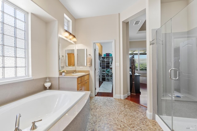 508 Riverwood Ln, Rio Vista, CA 94571 - full bath featuring plenty of natural light, a stall shower, vanity, and a bath