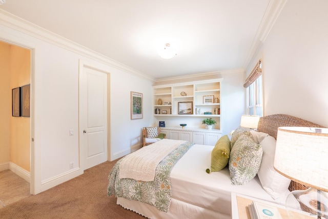 1330 Pine St, Saint Helena, CA 94574 - bedroom featuring crown molding, light colored carpet, and baseboards