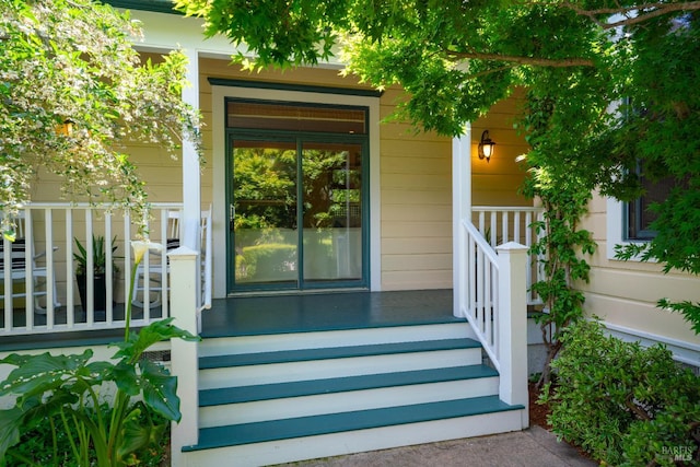 1330 Pine St, Saint Helena, CA 94574 - doorway to property featuring covered porch