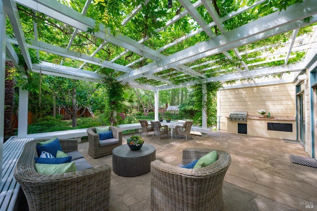 1330 Pine St, Saint Helena, CA 94574 - view of patio with a pergola and outdoor dining area