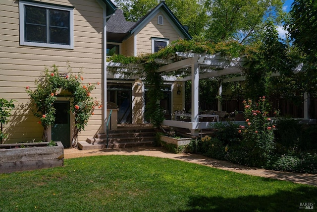 1330 Pine St, Saint Helena, CA 94574 - view of front of property with a front yard and a pergola