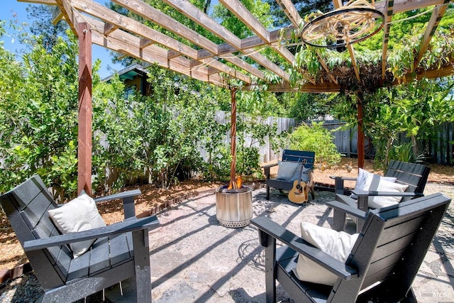 3051 Edison St, Graton, CA 95444 - fenced backyard featuring a patio area and a pergola