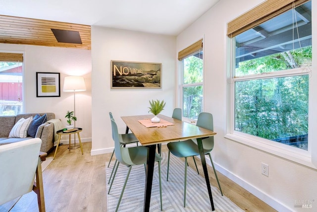 3051 Edison St, Graton, CA 95444 - dining area featuring light wood-style flooring, baseboards, and healthy amount of natural light