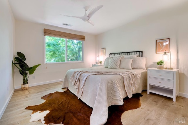 3051 Edison St, Graton, CA 95444 - bedroom featuring light wood-type flooring, baseboards, and a ceiling fan