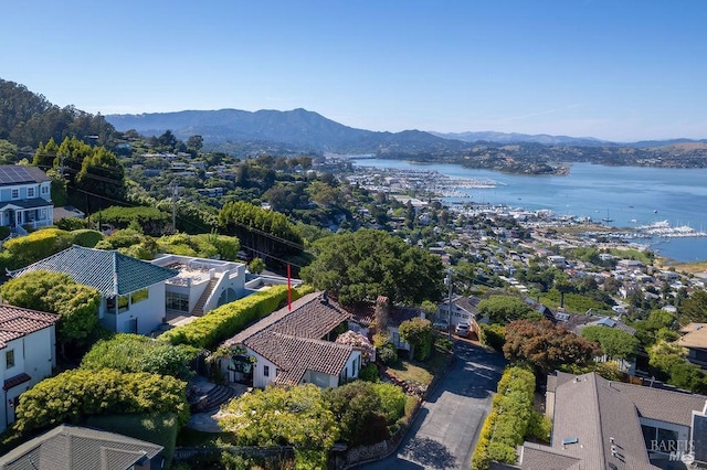 4 Cloud View Cir, Sausalito, CA 94965 - aerial perspective of suburban area with a water and mountain view
