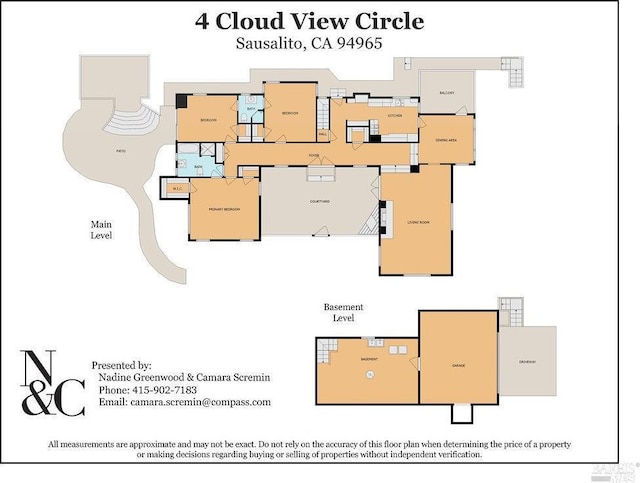 4 Cloud View Cir, Sausalito, CA 94965 - property floor plan