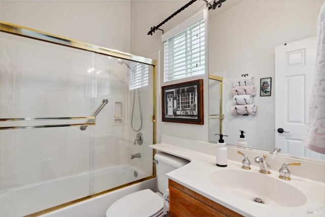 602 Summerset Dr, Rio Vista, CA 94571 - bathroom with vanity, toilet, and shower / bath combination with glass door