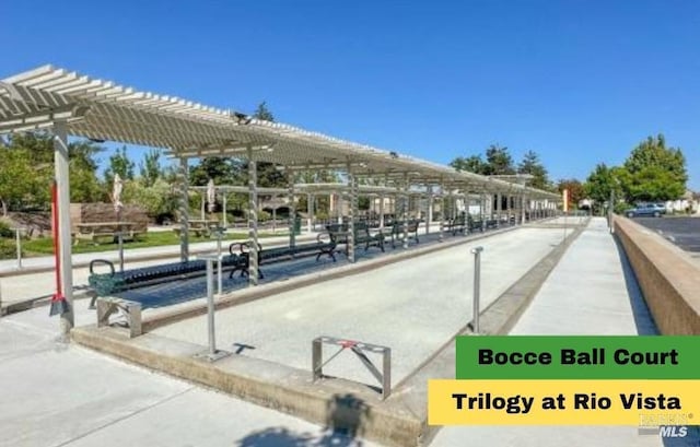 602 Summerset Dr, Rio Vista, CA 94571 - view of community featuring a bocce ball area and a pergola