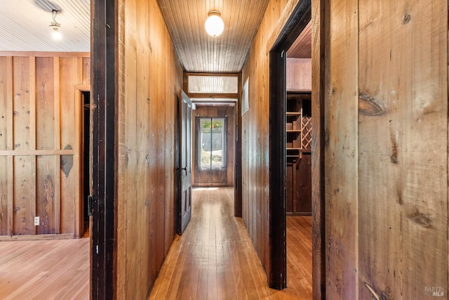 10520 Hwy 116, Forestville, CA 95436 - hall featuring hardwood / wood-style floors and wood walls