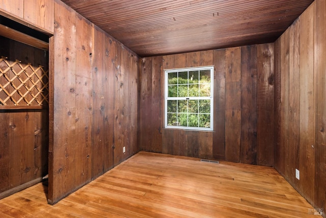 10520 Hwy 116, Forestville, CA 95436 - empty room featuring wood finished floors, wooden ceiling, and wood walls