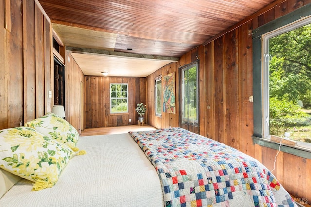10520 Hwy 116, Forestville, CA 95436 - bedroom with wooden walls and wood ceiling
