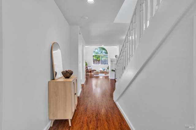 359 Wildrose Cir, Pinole, CA 94564 - entrance foyer featuring dark wood finished floors, baseboards, and stairway