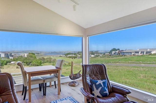 21199 Hummingbird Ct, Bodega Bay, CA 94923 - sunroom with vaulted ceiling and healthy amount of natural light