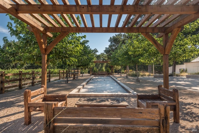 4223 Silverado Trl, Napa, CA 94558 - view of patio / terrace with a game area and a pergola