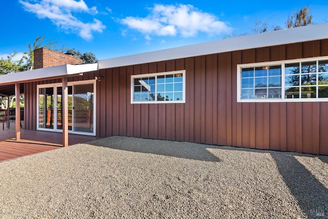 117 Farallon Dr, Vallejo, CA 94590 - view of home's exterior with a chimney and a patio