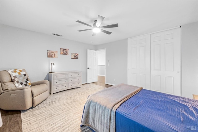 420 Georgetown Pl, Dixon, CA 95620 - bedroom featuring a closet, ceiling fan, and baseboards