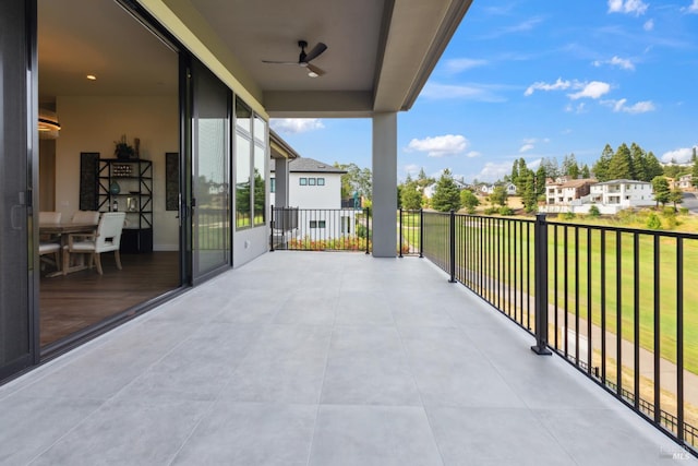 3704 Llyn Glaslyn Pl, Santa Rosa, CA 95403 - balcony with a ceiling fan and a residential view