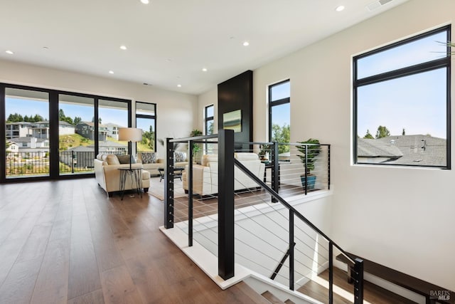 3704 Llyn Glaslyn Pl, Santa Rosa, CA 95403 - corridor featuring plenty of natural light, recessed lighting, and wood finished floors