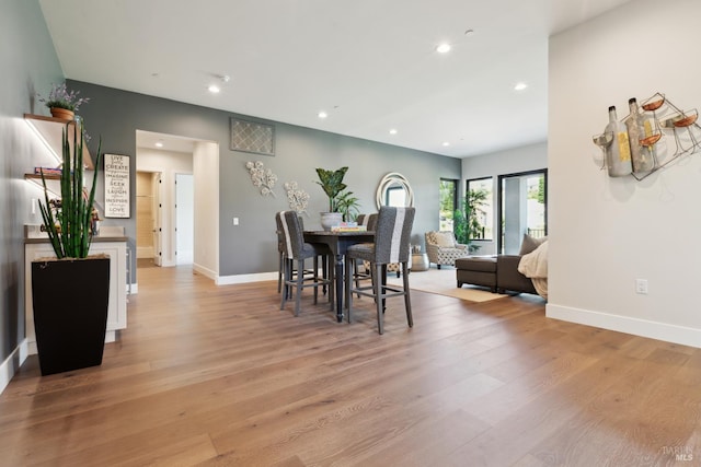 3704 Llyn Glaslyn Pl, Santa Rosa, CA 95403 - dining room featuring light wood-style flooring, recessed lighting, and baseboards