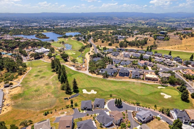 3704 Llyn Glaslyn Pl, Santa Rosa, CA 95403 - aerial view of property and surrounding area featuring a nearby body of water, a local golf course, and nearby suburban area
