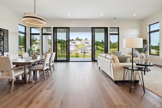 3704 Llyn Glaslyn Pl, Santa Rosa, CA 95403 - dining space featuring light wood-style flooring and recessed lighting