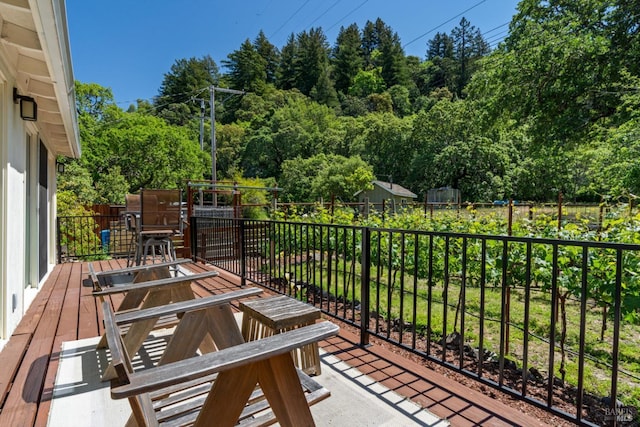 10 Waldruhe Hts, Glen Ellen, CA 95442 - view of wooden balcony featuring a wooden deck
