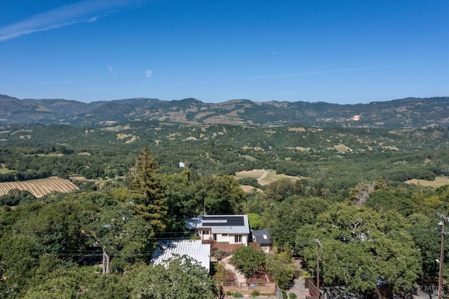 10 Waldruhe Hts, Glen Ellen, CA 95442 - aerial view of property and surrounding area with a forest and mountains