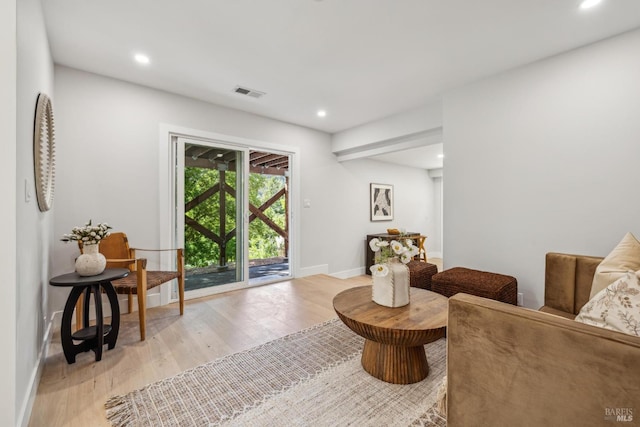 532 Pine Crest Rd, Mill Valley, CA 94941 - sitting room with recessed lighting, light wood finished floors, and baseboards