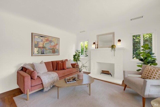 1645 Georgia St, Napa, CA 94559 - living room with a brick fireplace