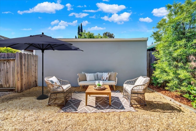 1645 Georgia St, Napa, CA 94559 - view of patio featuring an outdoor living space