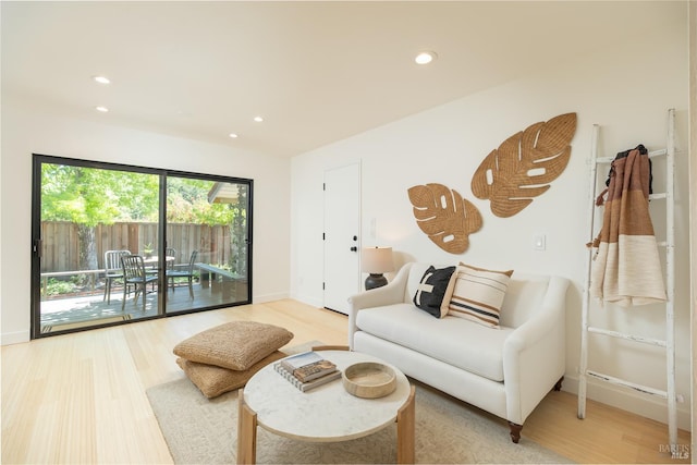 522 Blackstone Dr, San Rafael, CA 94903 - living room with light wood-type flooring, recessed lighting, and baseboards