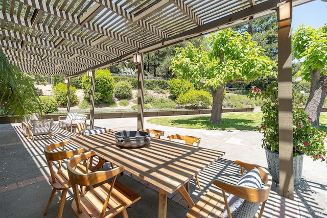 522 Blackstone Dr, San Rafael, CA 94903 - view of patio featuring a pergola and outdoor dining area