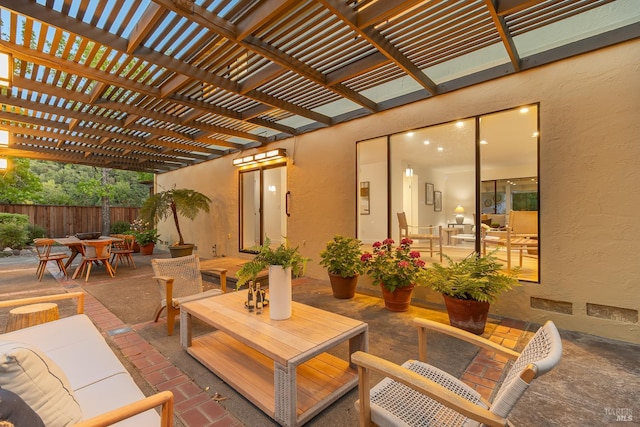 522 Blackstone Dr, San Rafael, CA 94903 - view of patio featuring outdoor dining space and a pergola