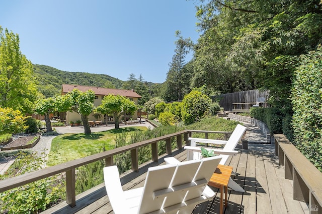 522 Blackstone Dr, San Rafael, CA 94903 - wooden deck featuring a mountain view