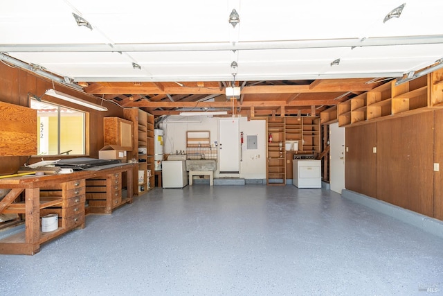 522 Blackstone Dr, San Rafael, CA 94903 - garage featuring washer / clothes dryer, secured water heater, and electric panel