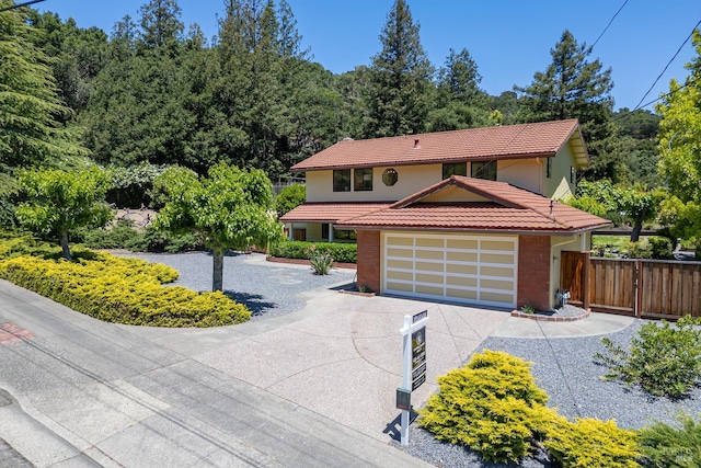 522 Blackstone Dr, San Rafael, CA 94903 - mediterranean / spanish-style home featuring a tiled roof, driveway, and an attached garage