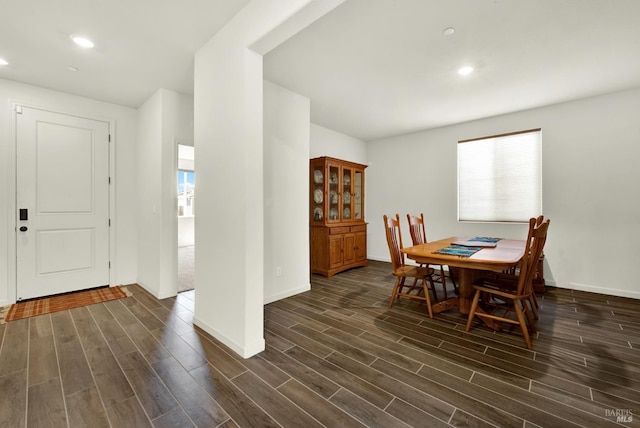 544 Oakham Dr, Vacaville, CA 95687 - dining room with dark wood-type flooring, recessed lighting, and baseboards