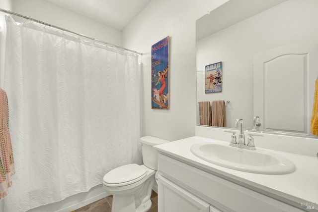 544 Oakham Dr, Vacaville, CA 95687 - full bathroom with toilet, vanity, tile patterned flooring, and a shower with shower curtain