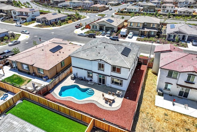 544 Oakham Dr, Vacaville, CA 95687 - aerial perspective of suburban area featuring a pool