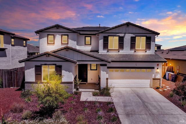 544 Oakham Dr, Vacaville, CA 95687 - traditional-style home featuring roof mounted solar panels, a tiled roof, concrete driveway, and a garage
