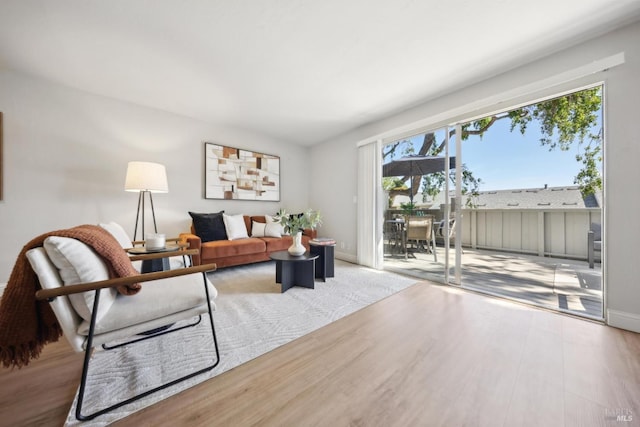 1259 Royal Oak Ter Unit A, Novato, CA 94947 - living area with wood finished floors and baseboards