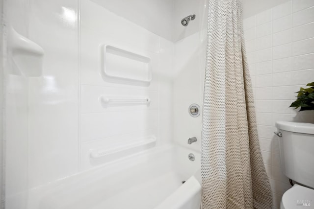 1259 Royal Oak Ter Unit A, Novato, CA 94947 - bathroom with toilet and shower / bath combination with curtain