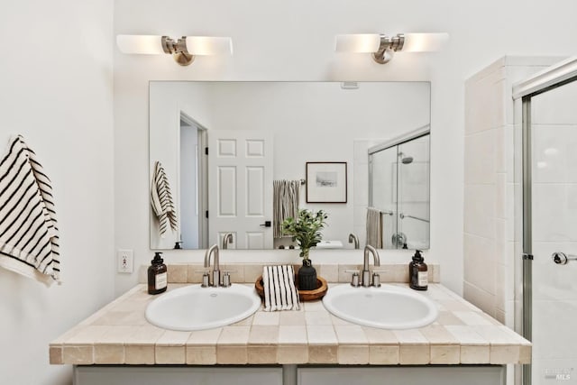 2647 Heatherstone Dr, San Rafael, CA 94903 - bathroom with double vanity and a stall shower