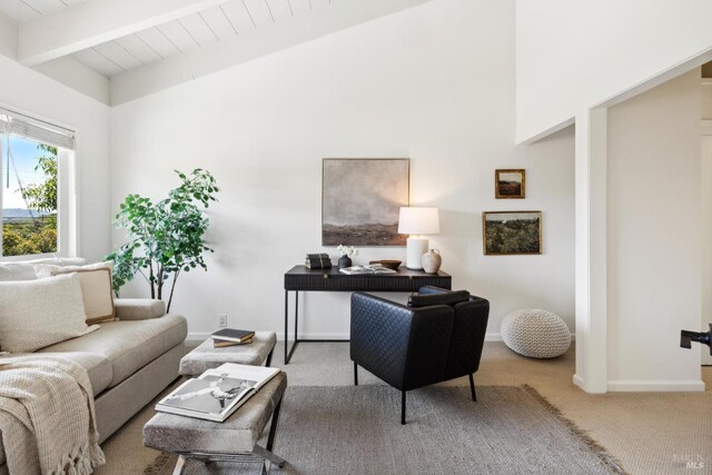 2647 Heatherstone Dr, San Rafael, CA 94903 - living area with carpet floors and baseboards