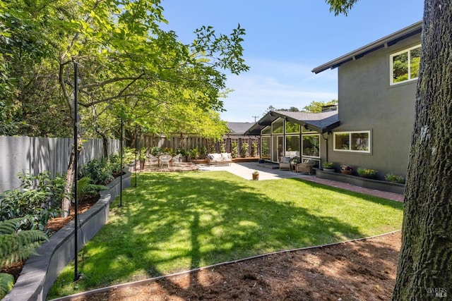 2647 Heatherstone Dr, San Rafael, CA 94903 - view of yard with a patio area and an outdoor living space