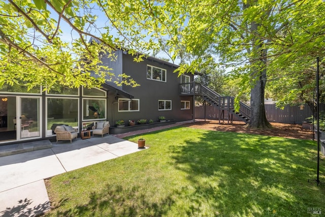 2647 Heatherstone Dr, San Rafael, CA 94903 - view of yard featuring stairs and a patio