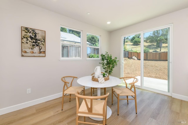 1970 Bent Tree Pl, Santa Rosa, CA 95404 - dining room with baseboards, light wood finished floors, and recessed lighting