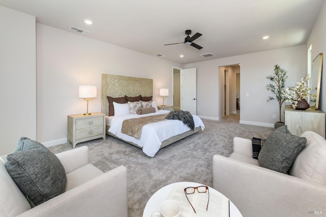 1970 Bent Tree Pl, Santa Rosa, CA 95404 - bedroom with carpet floors, baseboards, ceiling fan, and recessed lighting