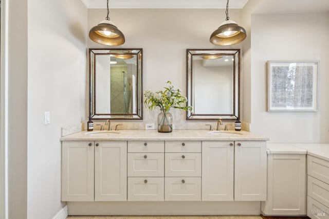46 De Silva Island Dr, Mill Valley, CA 94941 - full bath with double vanity and crown molding