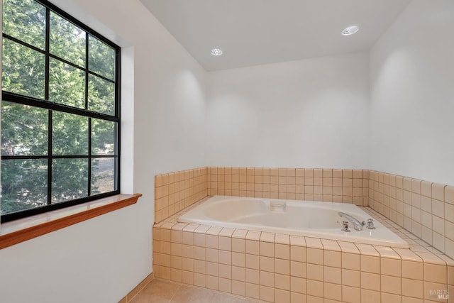 19828 Greenview Dr, Twain Harte, CA 95383 - bathroom with a bath, plenty of natural light, and tile patterned floors